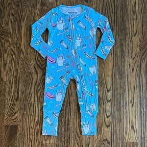 Dentist Print Miller & Co. Bamboo Zipper Footie